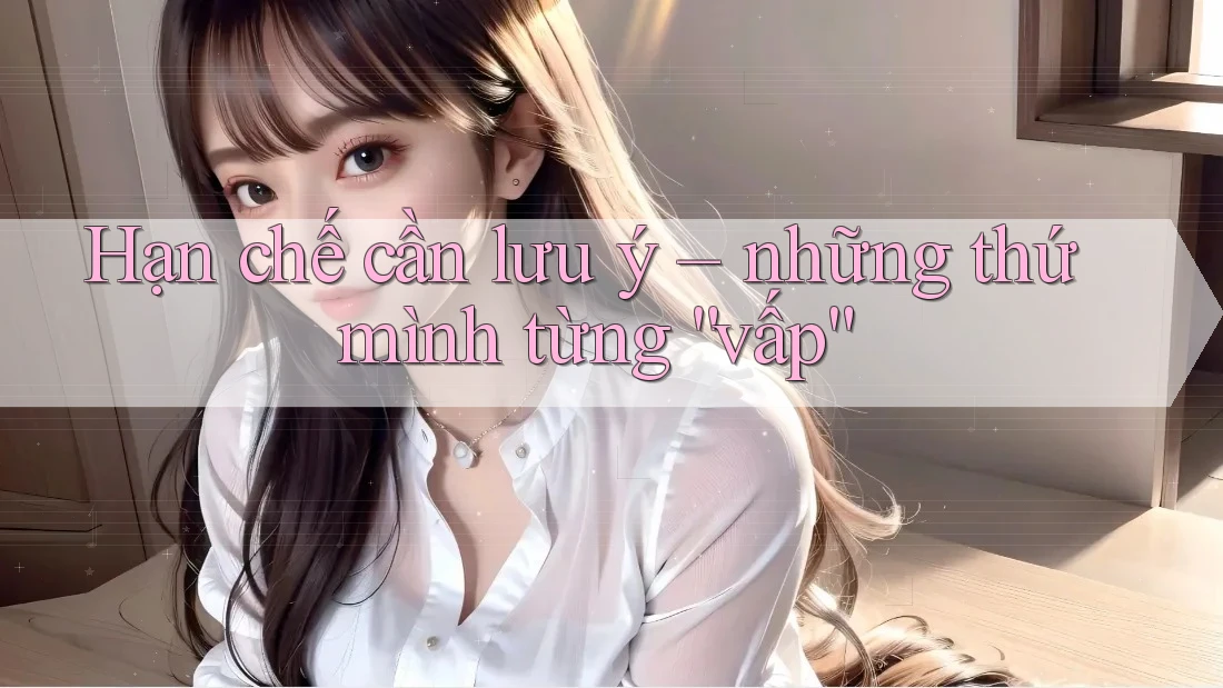 Hạn chế cần lưu ý – những thứ mình từng “vấp” Hạn chế cần lưu ý – những thứ mình từng “vấp”